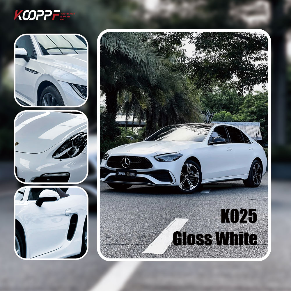 8.0mil Gloss White TPU Color Car Paint Protection Self HealingColoured Ppf Film For Car