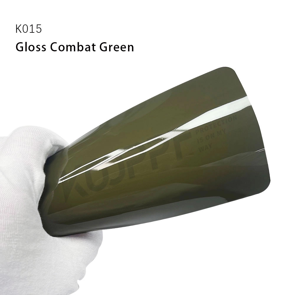 Gloss Combat Green TPU Car Colored Ppf Wrap Wrap Rolls Automotive Protective Film 8.0mil Thickness