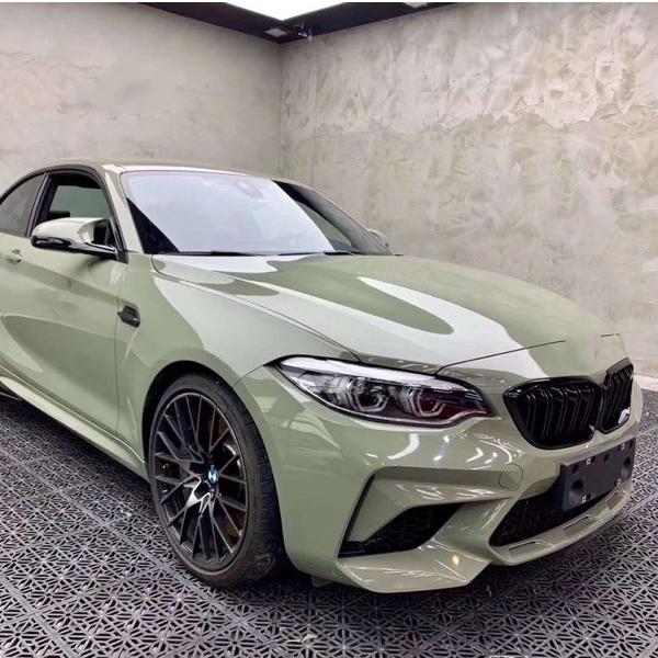 8.0mil Gloss Khaki Green TPU Color Vinyl Auto PPF Wrap Car Paint Protection Film 1.52*16M/roll