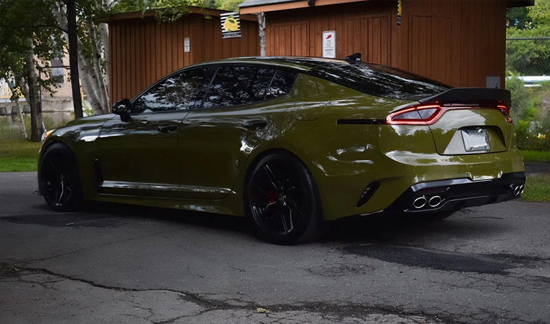 Gloss Combat Green TPU Car Colored PPF Wrap