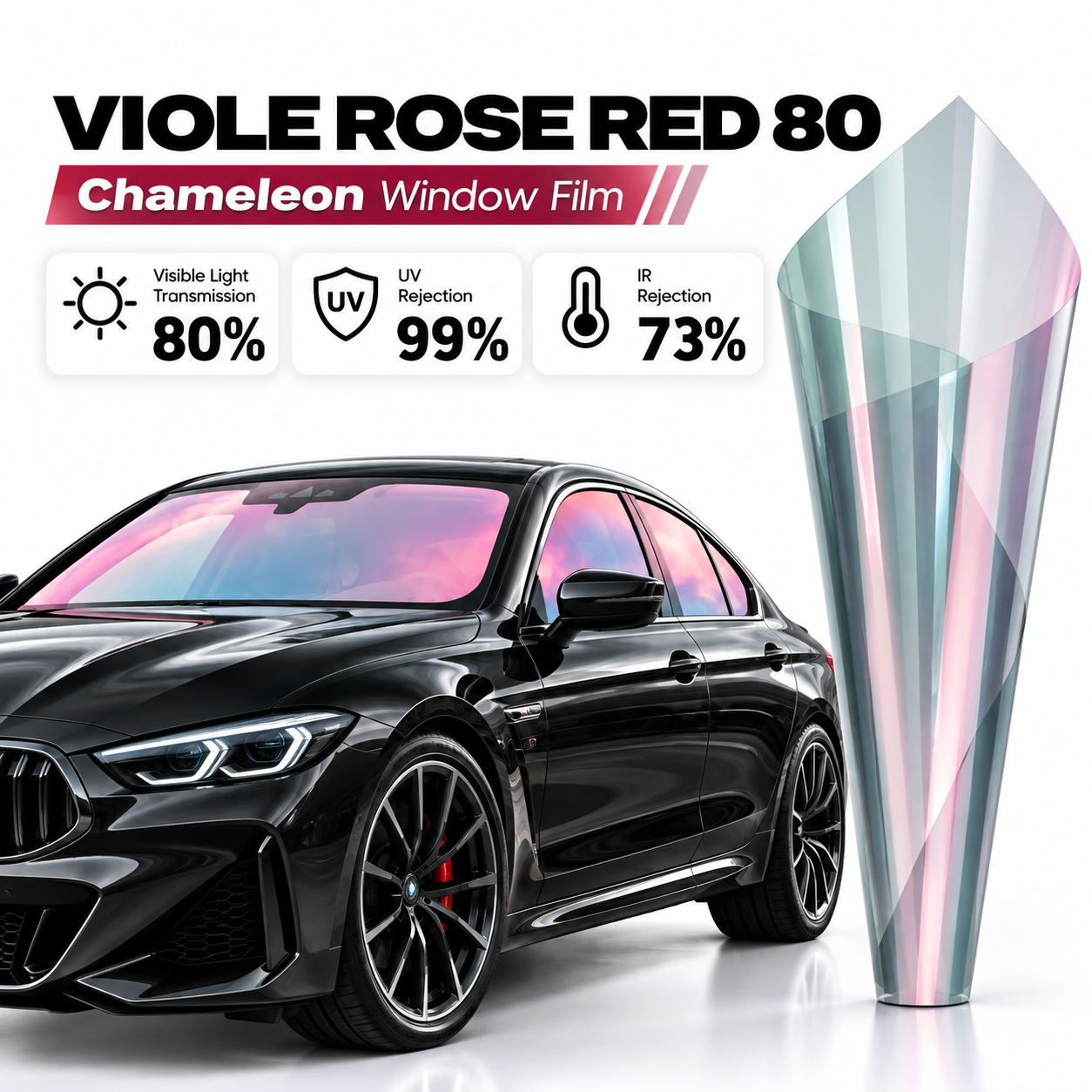 Viole Rose Red 80 Chameleon Window Film