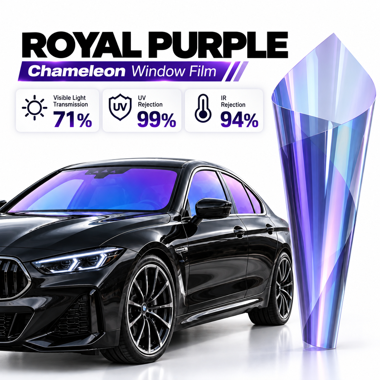 Royal Purple Chameleon Window Film