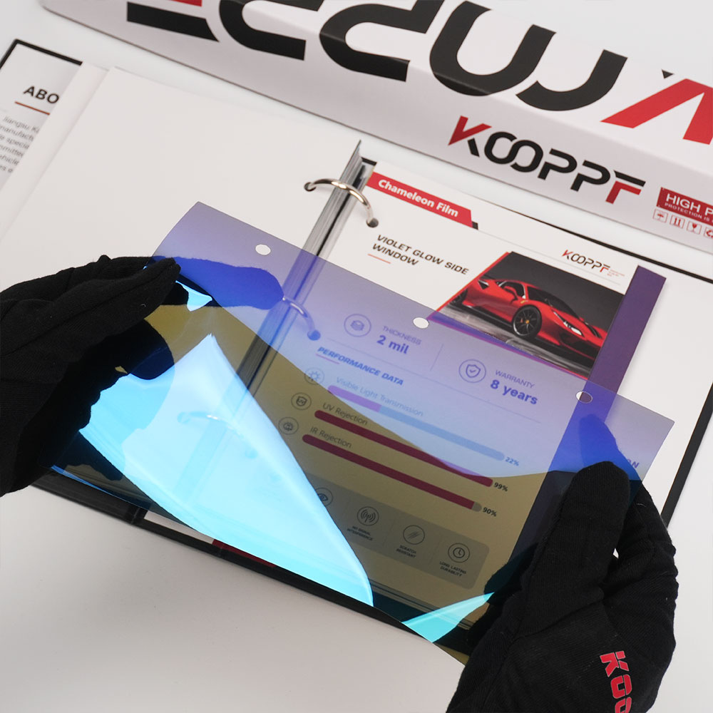 Violet Glow Side Window Film For Cars